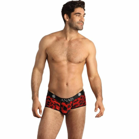 ANAIS MEN Savage Brief S Red Microfiber Sport Cut Animal Print