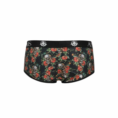 ANAIS MEN Power Brief L - Sporty Cut, Rose & Skull Print, Soft Modal Blend