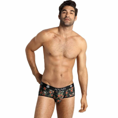 ANAIS MEN Power Brief M - Sporty Cut, Rose & Skull Print, Modal Blend