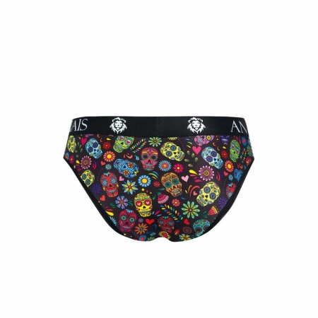 ANAIS MEN Mexico Slip XL - Soft Modal Briefs with Floral Skull Print