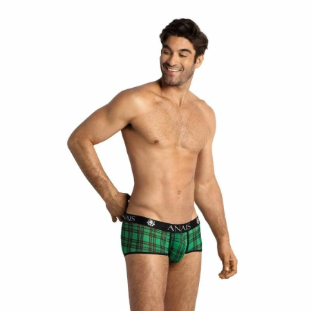 ANAIS MEN MAGIC Brief XL Green-Black Check Pattern Lycra Comfort
