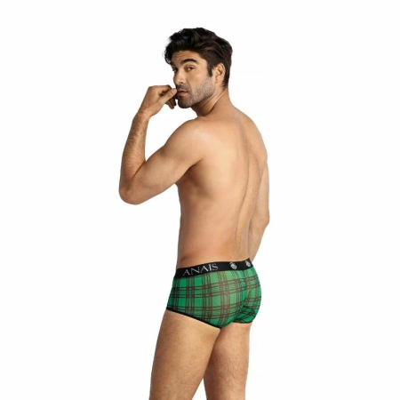 ANAIS MEN MAGIC Brief XL Green-Black Check Pattern Lycra Comfort
