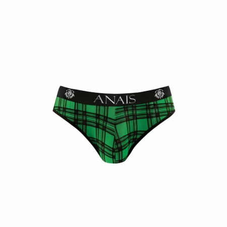 Anais Men Magic Slip S - Green & Black Lycra Briefs, Size S