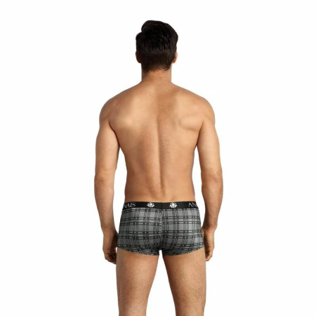 ANAIS FOR MEN Balance Boxer Shorts S Black-Grey Check Microfiber