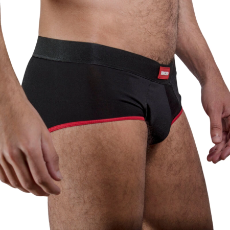 Macho MS24R Men's Briefs Dark Red S - Classic Fit, Breathable Lycra
