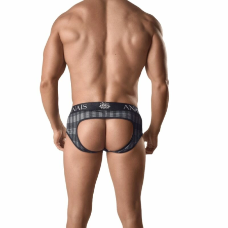 ANAIS MEN Aegis Jock Bikini Grey Checkered Pattern Size M
