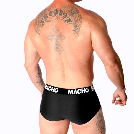 Macho MS30NG Classic Men's Briefs Black L - Breathable Lycra Comfort