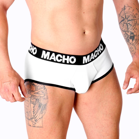 Macho MS30BL Classic Briefs White L Breathable Lycra Comfort Fit