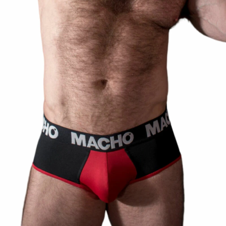 Macho MS26N Men's Briefs Black/Red L - Classic Comfort & Support