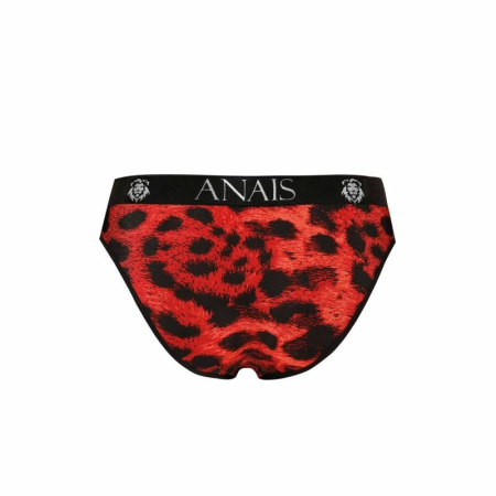 Anais Men SAVAGE Briefs M - Microfiber Animal Print, Red, Medium