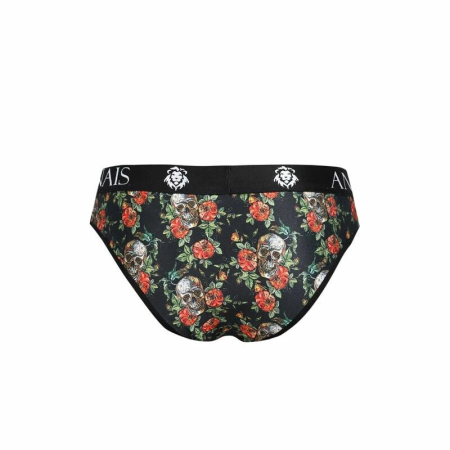 ANAIS MEN Power Slip L - Modern Briefs with Rose & Skull Print