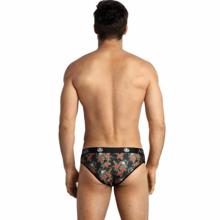 ANAIS MEN Power Slip S - Modal Briefs with Skull & Rose Print