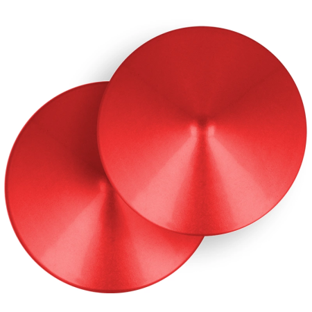 OHMAMA Red Metallic Circle Nipple Covers Reusable Nickel-Free Design