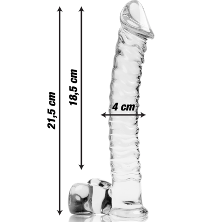Ibiza Nebula Series Model 23 Glass Intimate Device Clear 21.5cm x 4cm