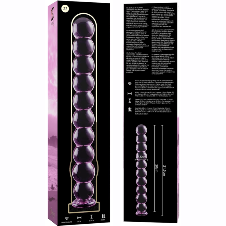 Ibiza Nebula Series Model 22 Glass Intimate Tool Pink 21.5cm
