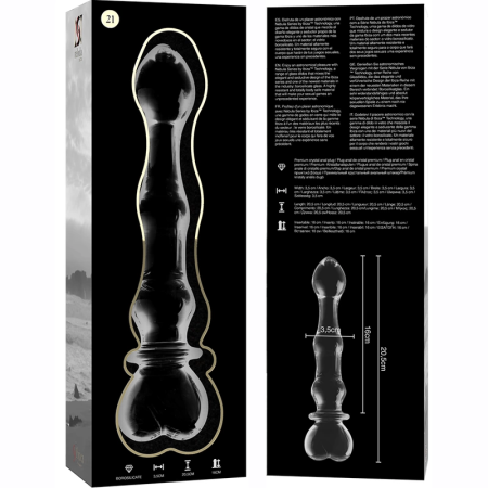 Ibiza Nebula Series Model 21 Glass Intimate Device Clear 20.5cm