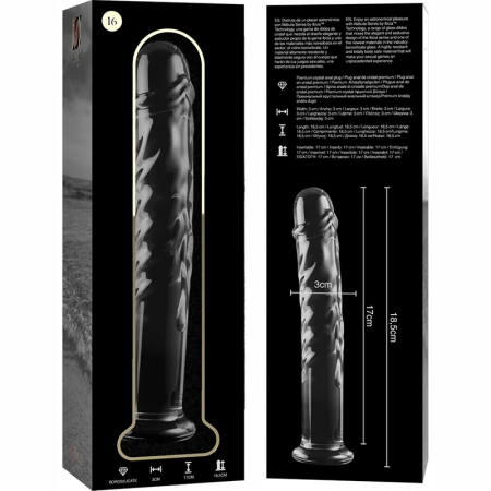 Ibiza Nebula Series Model 16 Glass Intimate Device 18.5cm Transparent
