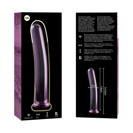Ibiza Nebula Series Model 8 Glass Intimate Device Pink 14.5cm x 2cm