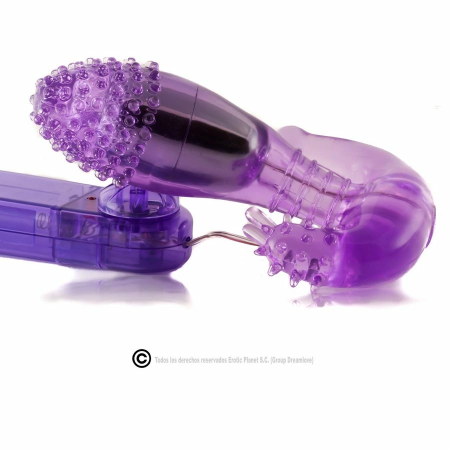 Baile Ripple Intimate Silicone Stimulator with Adjustable Vibration, Purple