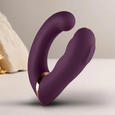 Rocks-Off Gemini Dual Motor Intimate Massager Purple Flexible 192mm
