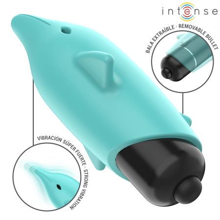 Intense Echo Vibrating Pocket Device Dolphin Blue 8x4.7cm Waterproof