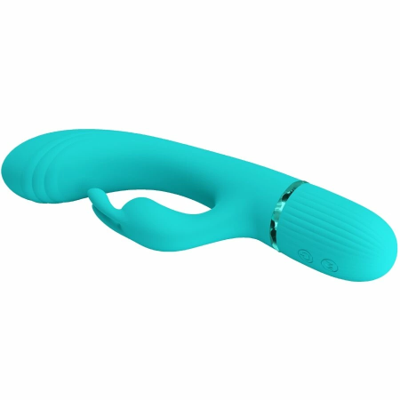 Pretty Love Scocco Intimate Vibrator Rabbit Turquoise Silicone