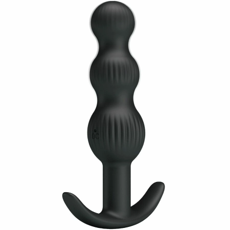 Pretty Love Sidney Intimate Anal Device 10 Modes Black Silicone USB