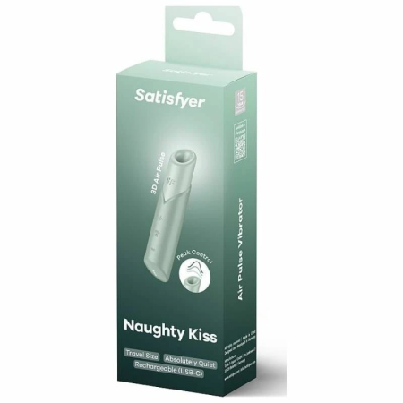 Satisfyer Naughty Kiss Wave Air Pulse Mini Clitoral Device Aquamarine