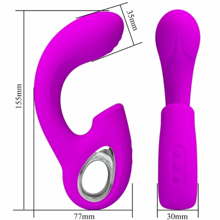 Pretty Love Sibel Rechargeable Dual Action Silicone Massager Purple