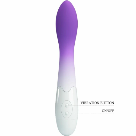 Pretty Love Bishop Curved Stimulation Device 30 Modes Purple Silicone