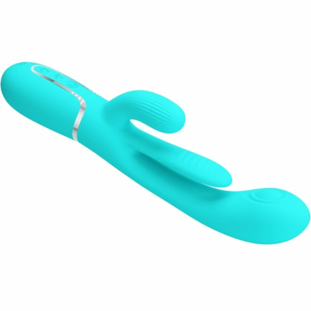 Pretty Love Shania Triple Stimulation Vibrator Blue Silicone