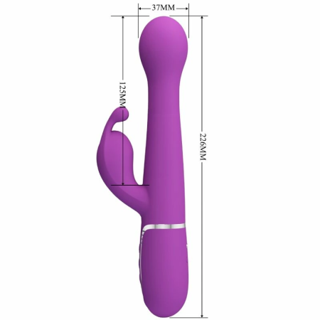 Pretty Love Dejon 3-in-1 Multifunction Rabbit Vibrator Purple Silicone