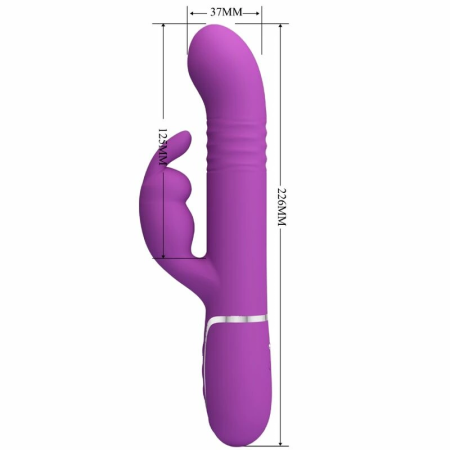Pretty Love Coale 4-in-1 Silicone Intimate Machine Purple USB Rechargeable
