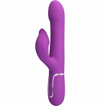 Pretty Love BW-500012-3 4-in-1 Vibrating Silicone Device Purple