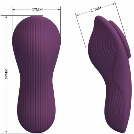 Pretty Love Mane Lay-On Wireless Massager 10 Modes Purple Silicone