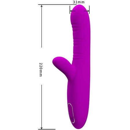 Pretty Love Angelique Intimate Device with Clitoral Stimulator Purple