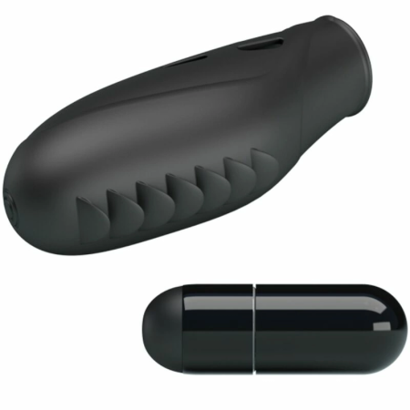 Pretty Love Gilo Silicone Finger Vibrating Massager Black