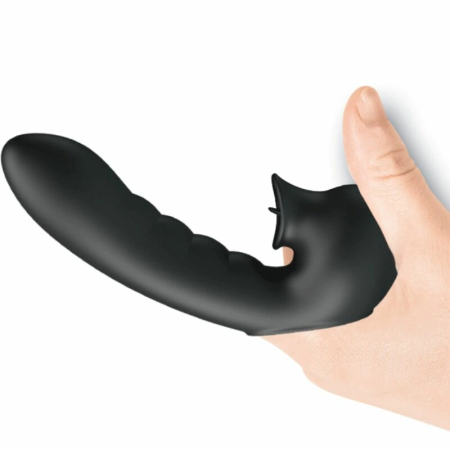 Pretty Love Hobgoblin Black Finger Device 12 Modes Rechargeable Silicone