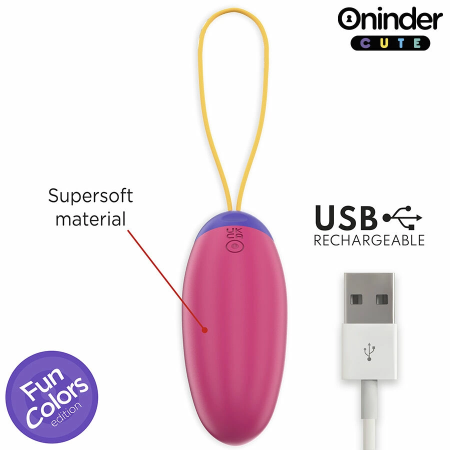 ONINDER CUTE WaveMotion Silicone Egg - App-Controlled, USB, Waterproof, Pink