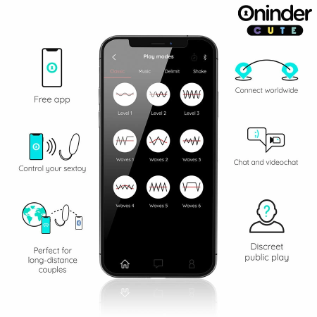 ONINDER CUTE Vibrating Rotating Silicone Gem Egg - App-Controlled, Waterproof