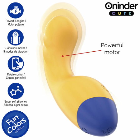 ONINDER CUTE Love Buddy App-Controlled Vibrator Yellow 14cm Waterproof