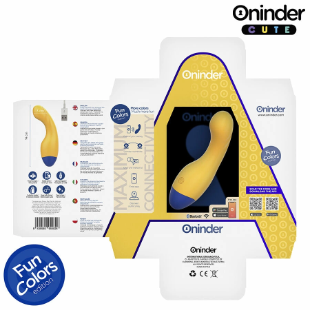 ONINDER CUTE Love Buddy App-Controlled Vibrator Yellow 14cm Waterproof