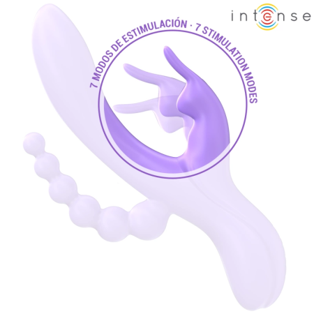 INTENSE MIKO Triple System Vibrator Purple, 7 Modes, Waterproof, USB