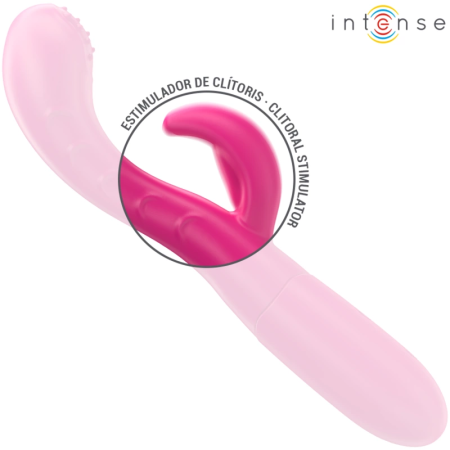 INTENSE Amara Pink Vibrating Device with Stimulating Tongue, 10 Modes