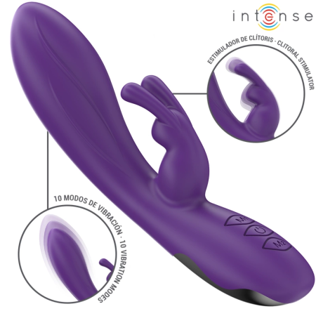 Intense Randall Dual-Action Vibrating System 10 Modes Purple Silicone