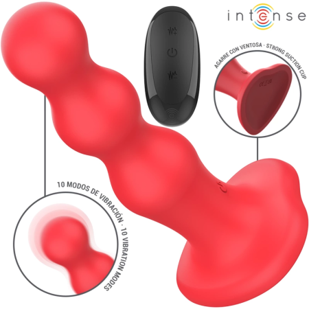 INTENSE Cody Red Wireless Vibrating Device with Suction Cup Silicone