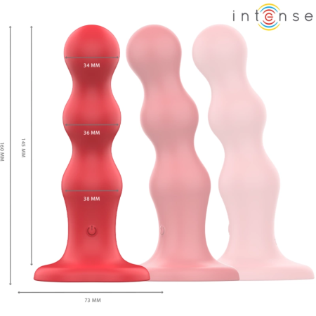 INTENSE Cody Red Wireless Vibrating Device with Suction Cup Silicone