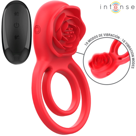 INTENSE GAIL Intimate Stimulator Rose Shape 10 Modes Red Remote Control