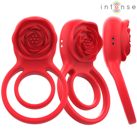 INTENSE GAIL Intimate Stimulator Rose Shape 10 Modes Red Remote Control