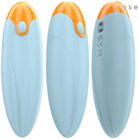 INTENSE Mike Vibrating Bullet Blue 10-Mode Compact Silicone 11cm